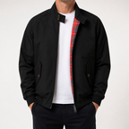 Gage | Mens Casual Zip Up Outdoor Lightweight Fall Jacket, Black