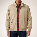 Gage | Mens Casual Zip Up Outdoor Lightweight Fall Jacket, Khaki