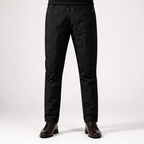 Garrett | Mens High Waisted Wide Leg Casual Relaxed Fit Pants, Black 2