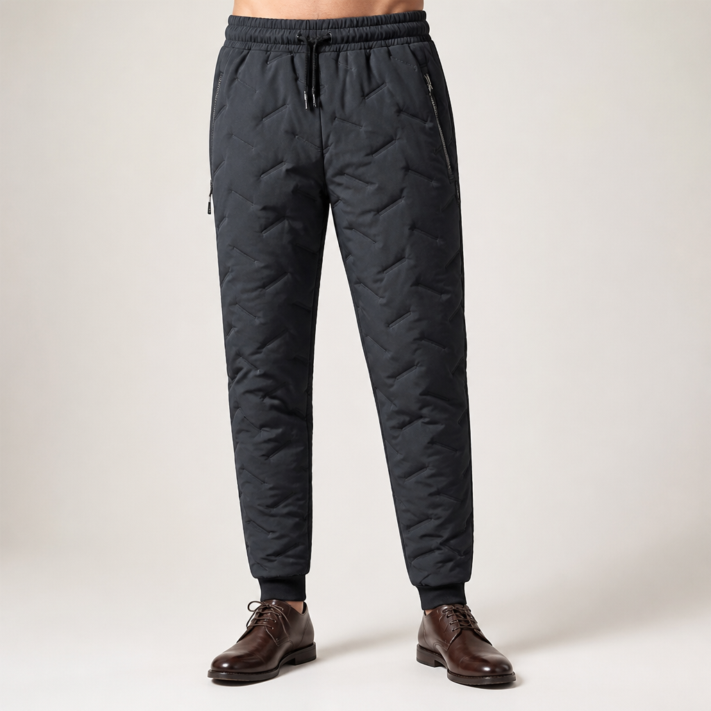 Garrett | Mens High Waisted Wide Leg Casual Relaxed Fit Pants, Dark Gray