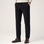Garth | Mens Dress Slim Fit Straight Leg Business Casual Pants, Black 3