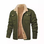 Gene | Mens Fleece Lined Lapel Collar Winter Workwear Chore Jacket
