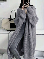 Georgia | Womens Long Cardigan Knit Loose Thick Winter Ladies Sweater