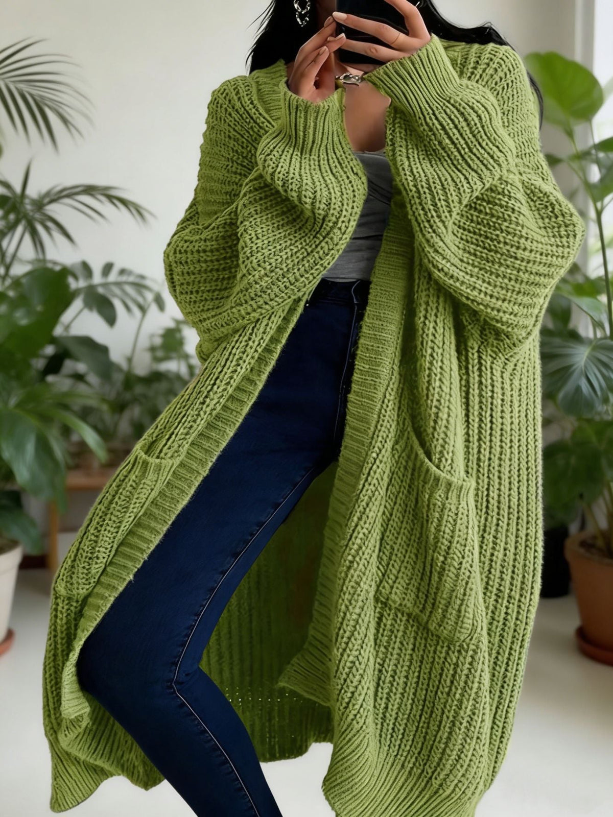 Georgia | Womens Long Cardigan Knit Loose Thick Winter Ladies Sweater