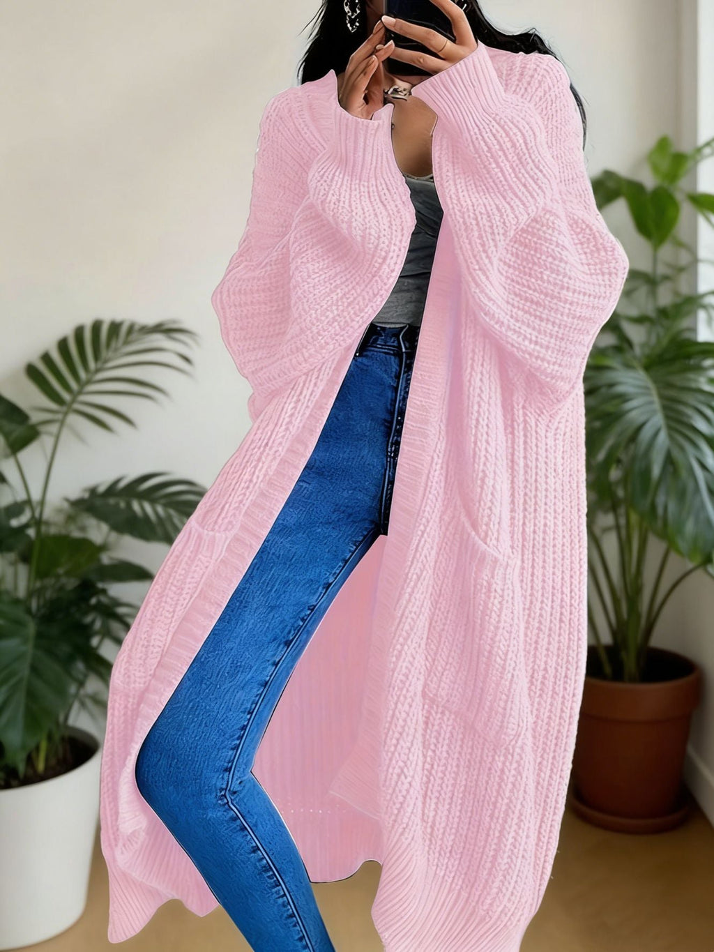 Georgia | Womens Long Cardigan Knit Loose Thick Winter Ladies Sweater
