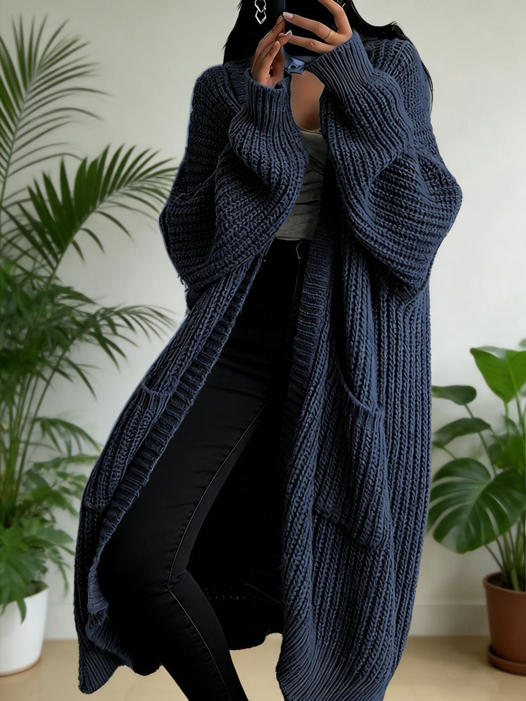 Georgia | Womens Long Cardigan Knit Loose Thick Winter Ladies Sweater