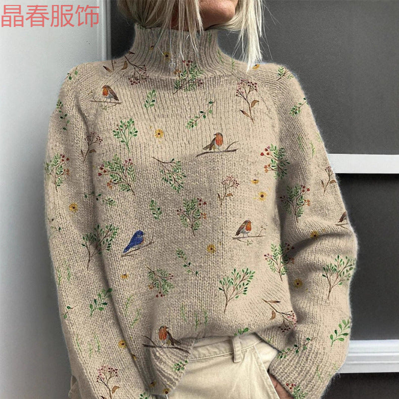 Georgiana | Womens Printed Cape Cardigan Soft Knit Wrap - 4