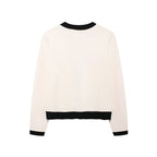 Georgina | Womens Gold Button Knit Jacket - 2