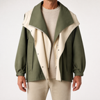 Gilbert | Mens Windbreaker Hooded Zip Lightweight Loose Jacket, Green