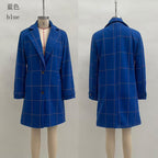 Gillian | Womens Plaid Coat Check Mid Length Winter Overcoat