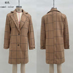 Gillian | Womens Plaid Coat Check Mid Length Winter Overcoat