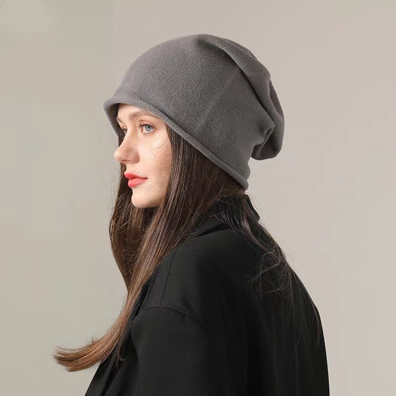 Ginette | Womens Slouchy Knit Beanie Warm Winter Retro Knitted Hat