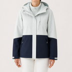 Ginny | Womens Waterproof Hooded 3-in-1 Softshell Jacket, Stone Grey