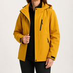 Ginny | Womens Waterproof Hooded 3-in-1 Softshell Jacket, Sunflower Yellow