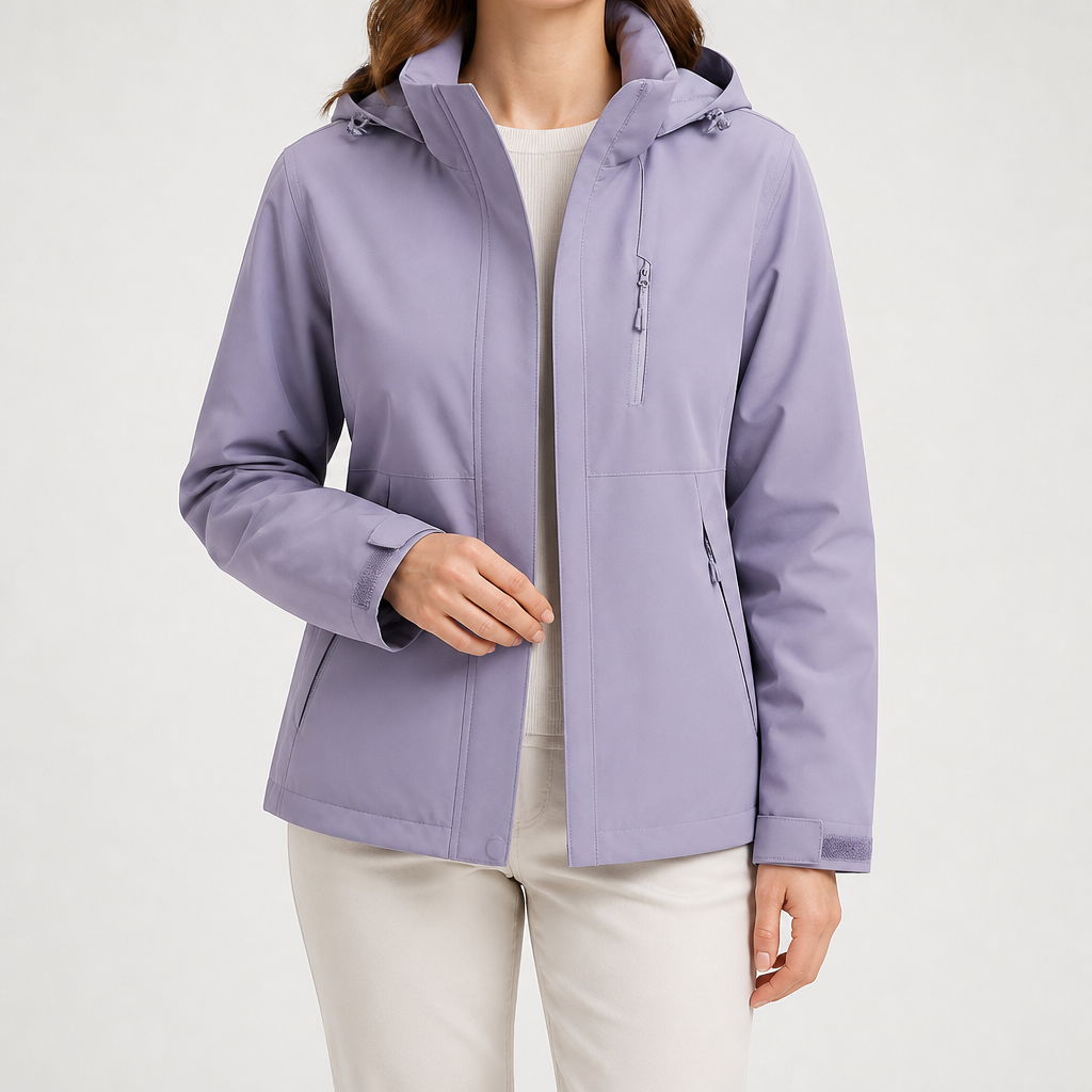 Ginny | Womens Waterproof Hooded 3-in-1 Softshell Jacket, Lilac 2