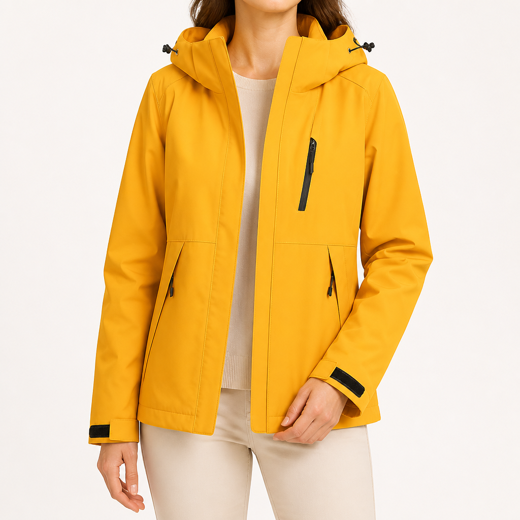 Ginny | Womens Waterproof Hooded 3-in-1 Softshell Jacket, Sunflower Yellow 2