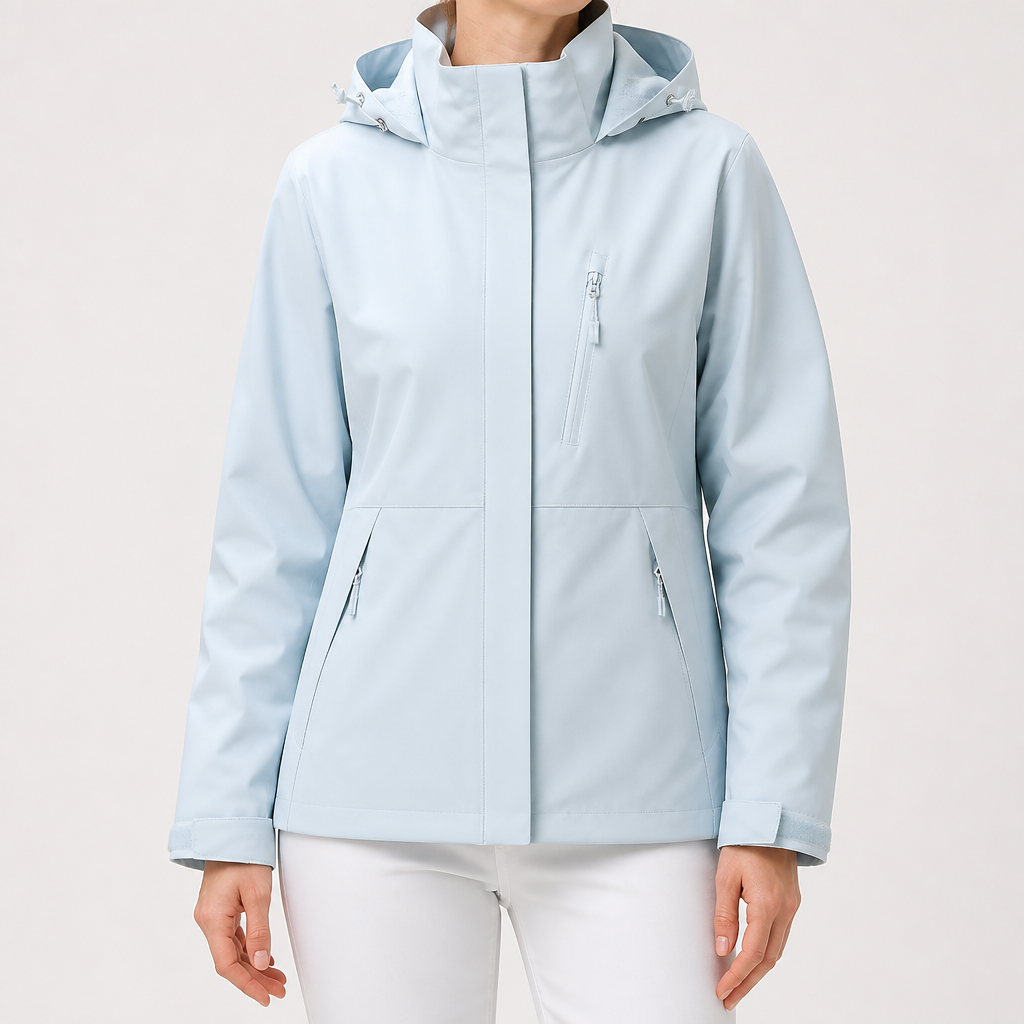 Ginny | Womens Waterproof Hooded 3-in-1 Softshell Jacket, Aqua Blue