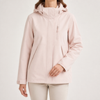 Ginny | Womens Waterproof Hooded 3-in-1 Softshell Jacket, Blush Pink 2