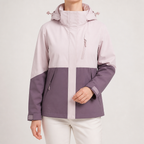 Ginny | Womens Waterproof Hooded 3-in-1 Softshell Jacket, Mauve 2