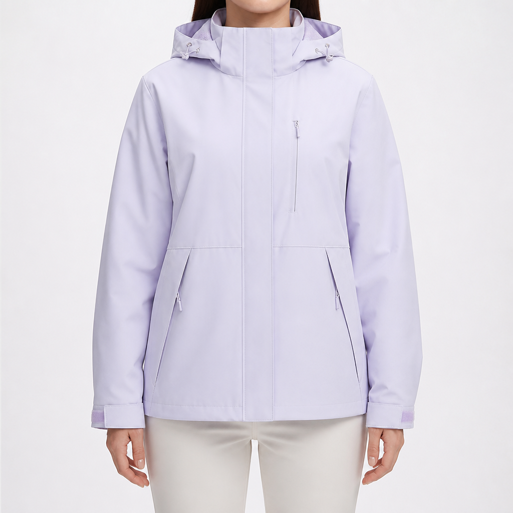Ginny | Womens Waterproof Hooded 3-in-1 Softshell Jacket, Wisteria
