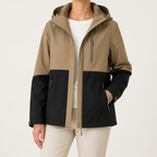 Ginny | Womens Waterproof Hooded 3-in-1 Softshell Jacket, Brown