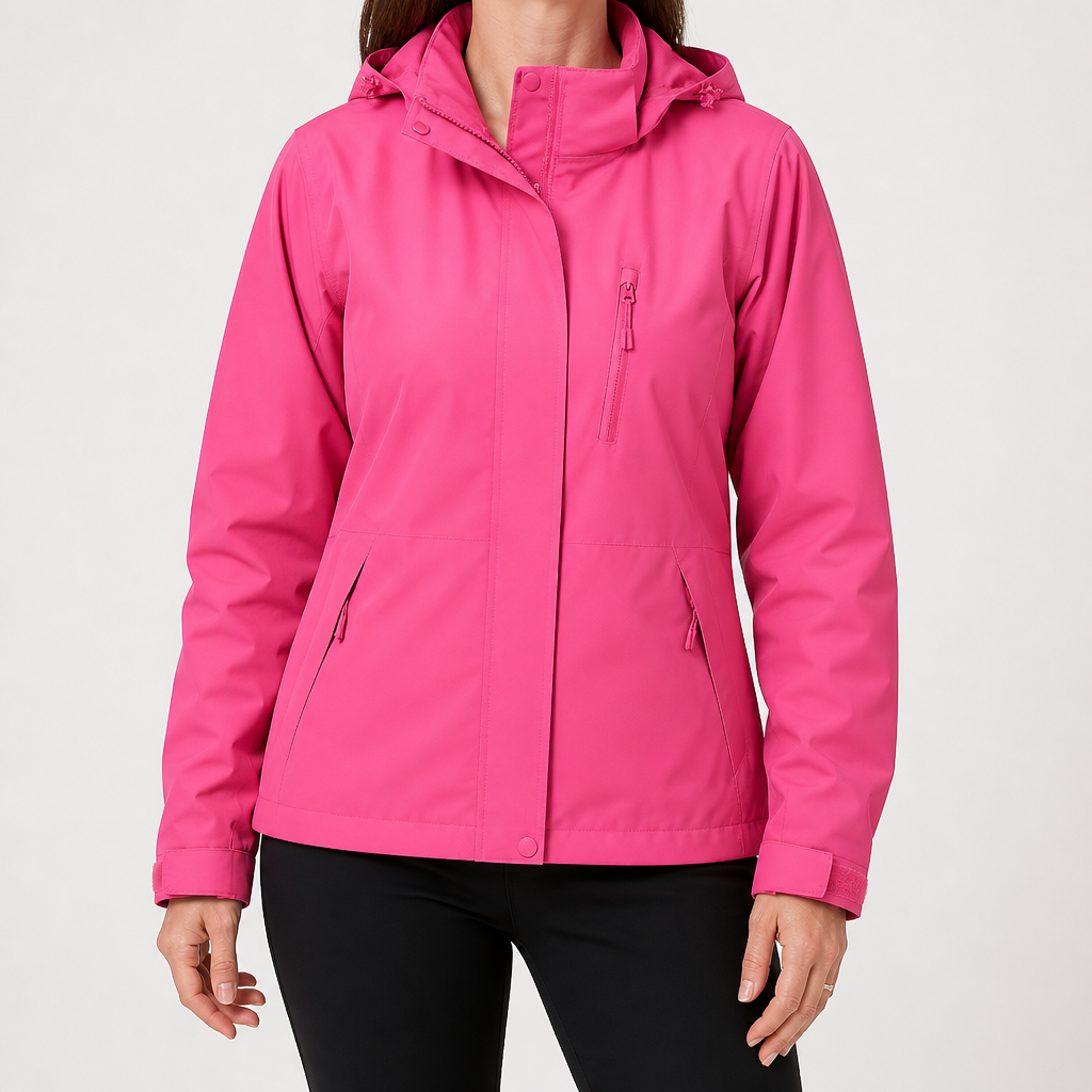 Ginny | Womens Waterproof Hooded 3-in-1 Softshell Jacket, Magenta