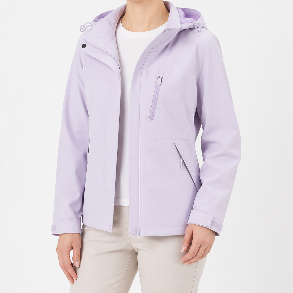 Ginny | Womens Waterproof Hooded 3-in-1 Softshell Jacket, Soft Purple