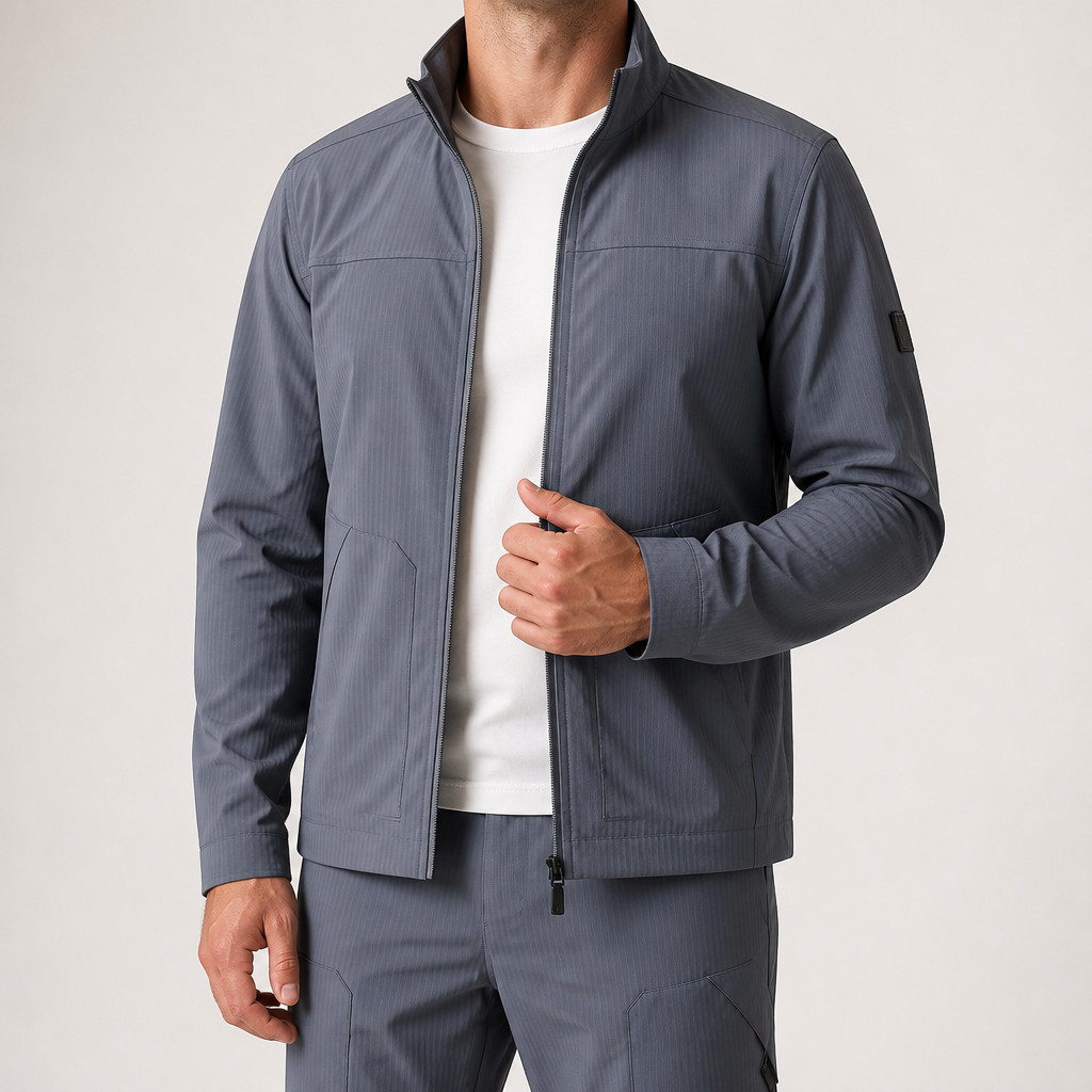 Glenn | Mens Waterproof Windproof Hooded Rain Jacket, Gray