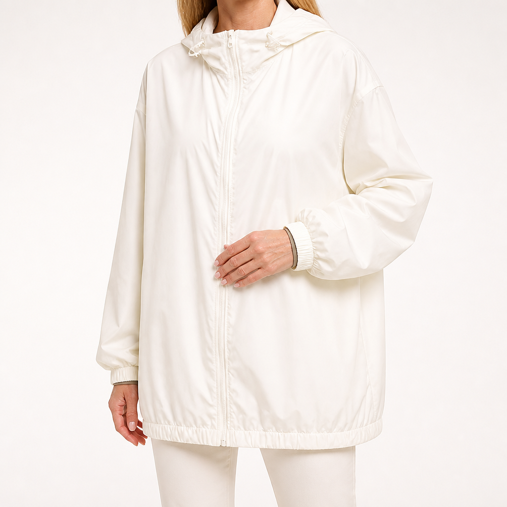 Greer | Womens Jacket Lightweight UV Sun Protection Hooded Summer Coat, White