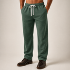 Gulliver | Mens Waffle Knit Casual Sports Versatile Trousers, Army Green