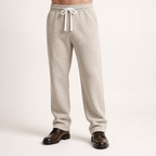 Gulliver | Mens Waffle Knit Casual Sports Versatile Trousers, Off White