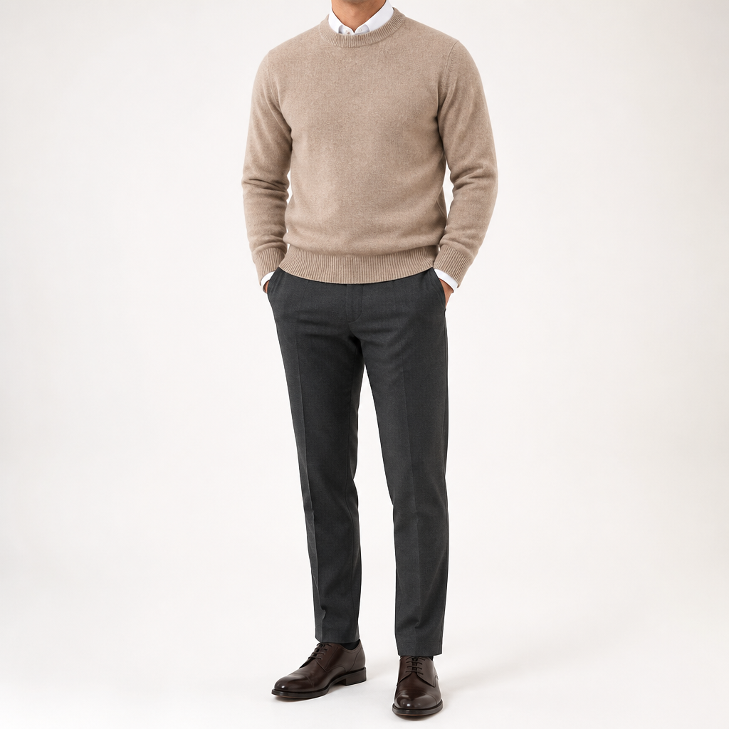 Gunnar | Mens Half Turtleneck Sweater Thick Knit Mock Neck Pullover, Purple