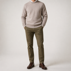 Gunnar | Mens Half Turtleneck Sweater Thick Knit Mock Neck Pullover, Camel