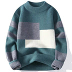 Gus | Mens Knit Sweater Contrast Color Loose Warm Winter Pullover