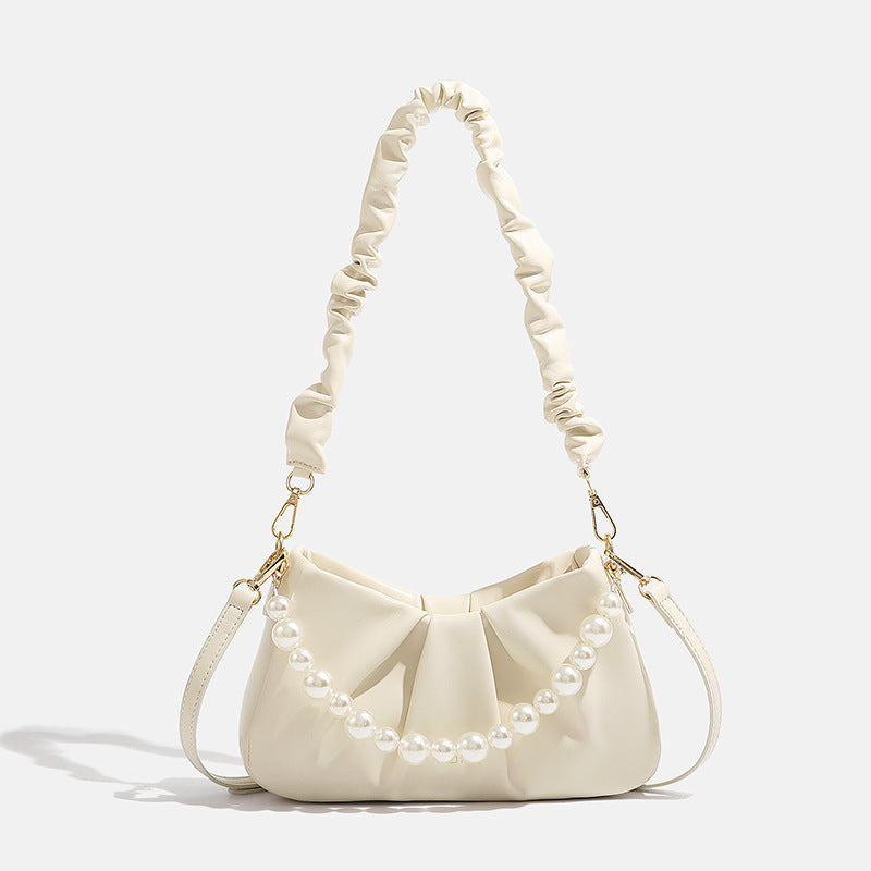 Hadleigh | Womens Pleated Cloud Shoulder Bag Underarm Purse Handbag