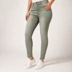 Haley | Womens Purple High Waisted Skinny Stretch Denim Jeans, Green