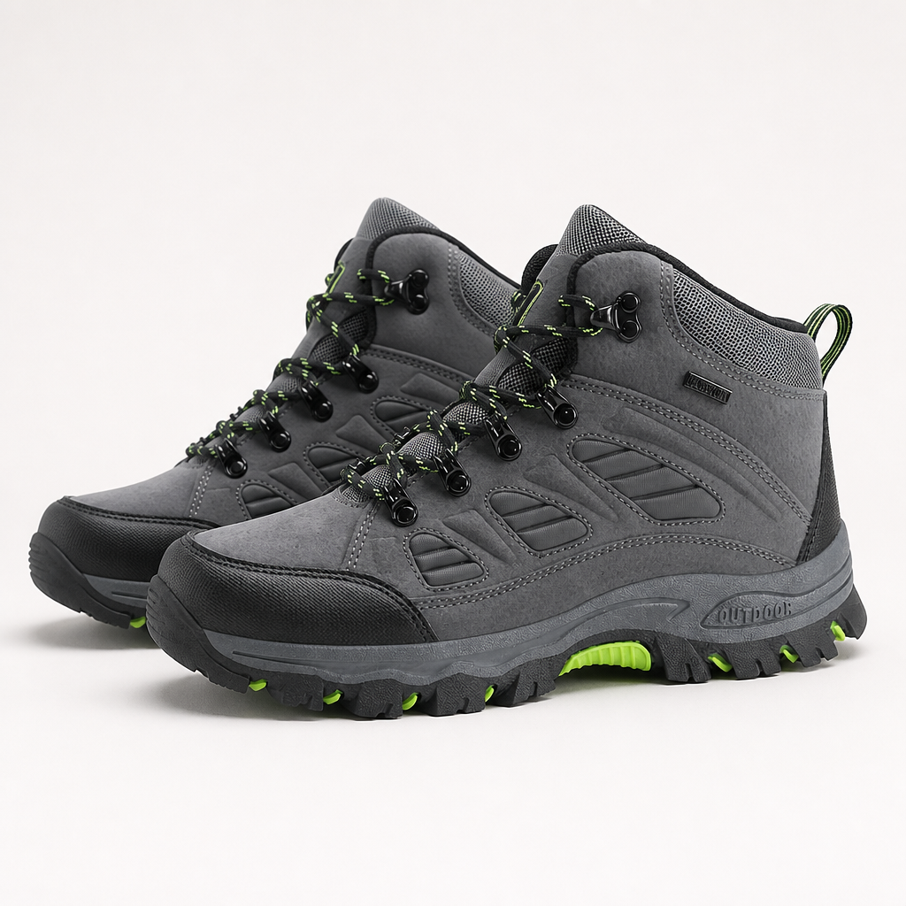 Hannah | Womens Water Resistant Outdoor Hiking Boots, Dark Grey