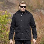Harlan | Mens Fleece Lined Hooded Winter Work Jacket - Black