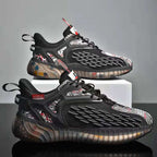 Harlan | Mens Lightweight Breathable Mesh Running On Shoes - Black