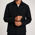 Harlan | Mens Casual Loose Fashion Long Sleeve Shirt, Black Pants
