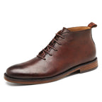 Harlow | Mens Retro Lace Up Leather Ankle Boots - 1