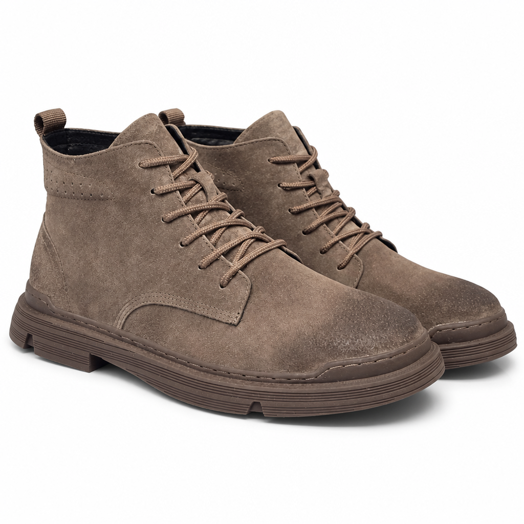Harold | Mens Leather Ankle Boots Vintage Lace Up Casual Footwear