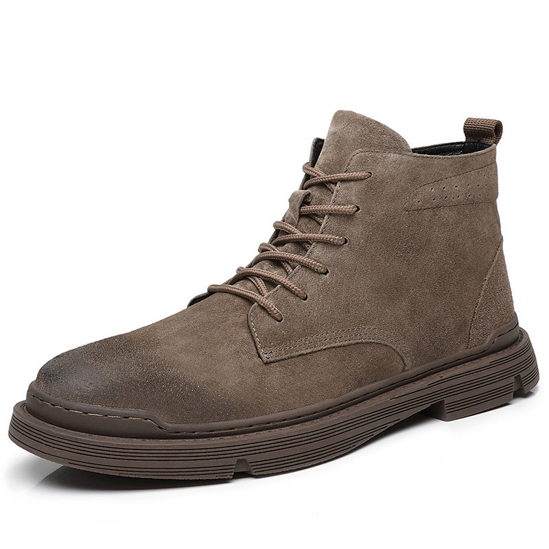 Harold | Mens Leather Ankle Boots Vintage Lace Up Casual Footwear