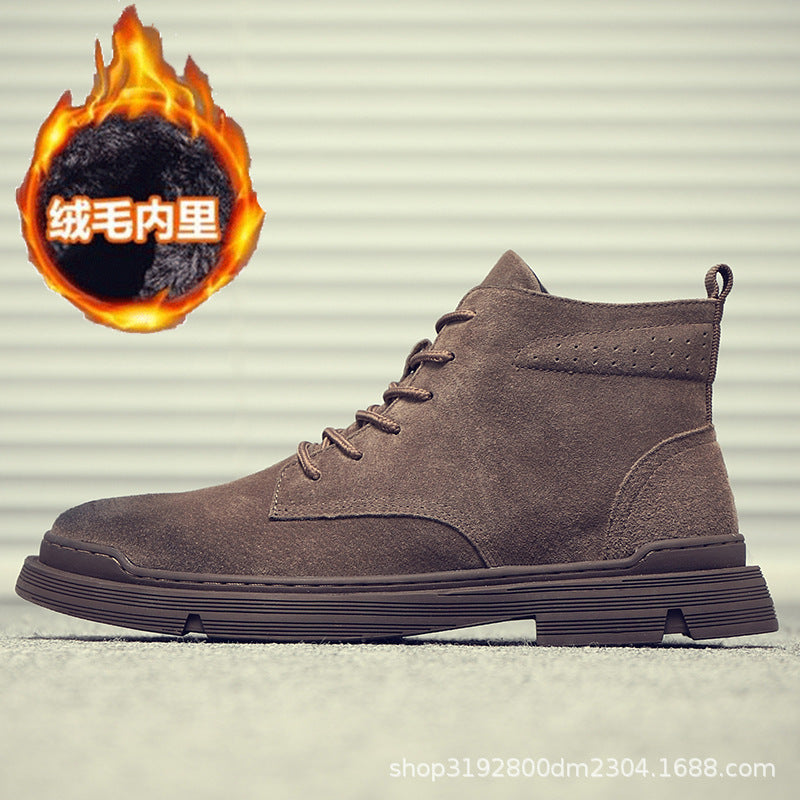 Harold | Mens Leather Ankle Boots Vintage Lace Up Casual Footwear