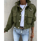 Harper | Womens Work Jacket Drawstring Short Casual Winter Coat