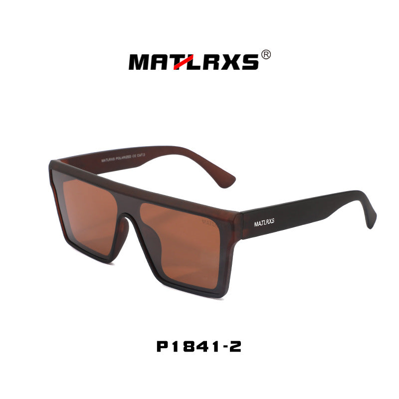 Hayes | Mens Polarised Wraparound Driving Sports Sunglasses - Sand Tea