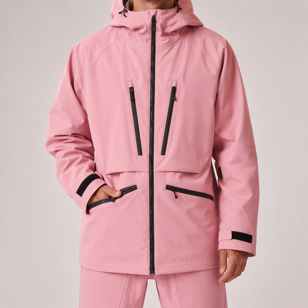 Heath | Mens Waterproof Windproof Snowboard Winter Ski Jacket, Pink