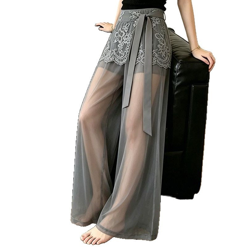 Heather | Womens Wide Leg High Waisted Casual Pants