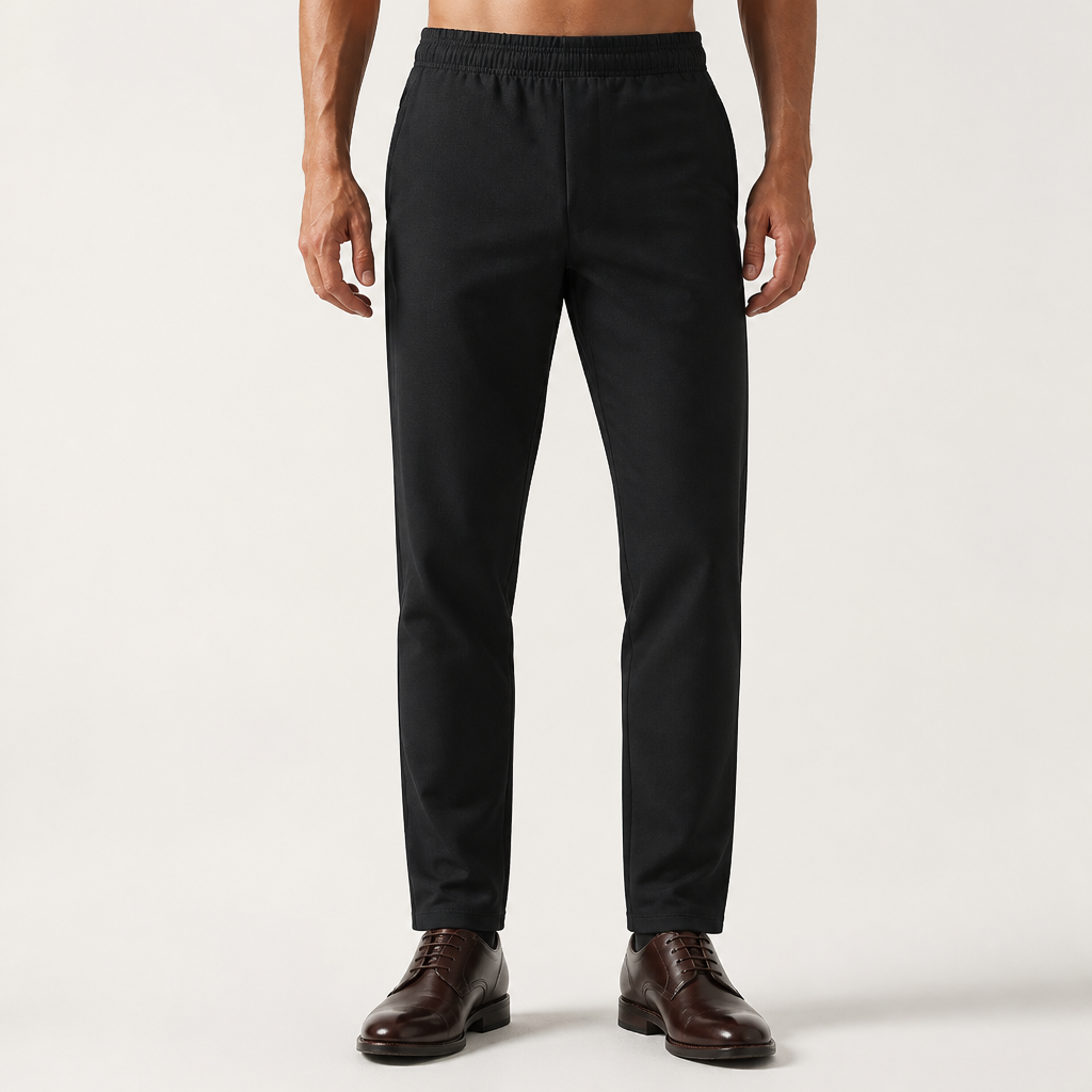 Hendrick | Mens Waterproof Trousers Softshell Windproof Fleece Lined Outdoor Pants, Black