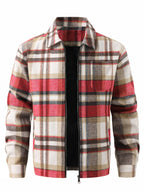 Holden | Mens Plaid Colorblock Full Zip Up Winter Overshirt Shirt Jacket